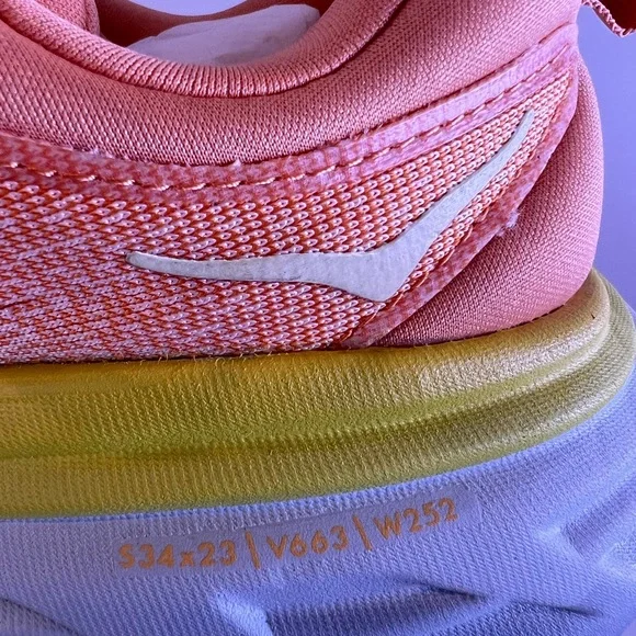 HOKA ONE ONE BONDI 8 Coral, Size US W 7B New, Without Box. - Picture 4 of 10